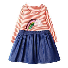 Load image into Gallery viewer, Kids Dresses for Girls Unicorn Vestidos 2019 Autumn Winter Baby Girl Clothes Children Costume Animal Appliques Princess Dress
