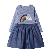 Load image into Gallery viewer, Kids Dresses for Girls Unicorn Vestidos 2019 Autumn Winter Baby Girl Clothes Children Costume Animal Appliques Princess Dress