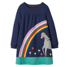 Load image into Gallery viewer, Kids Dresses for Girls Unicorn Vestidos 2019 Autumn Winter Baby Girl Clothes Children Costume Animal Appliques Princess Dress