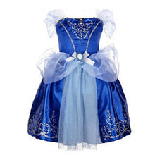 Load image into Gallery viewer, Girl Party Dress Kids Cinderella Halloween Costume Baby Girl Princess Dress Christmas Long Hair Girl Aurora Beauty Dress