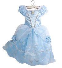 Load image into Gallery viewer, Girl Party Dress Kids Cinderella Halloween Costume Baby Girl Princess Dress Christmas Long Hair Girl Aurora Beauty Dress