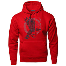 Load image into Gallery viewer, Hoodies Men Odin Vikings Sweatshirts Ragnar Raven Hooded Sweatshirt Sons Of Anarchy Winter Autumn Gone to Valhalla Sportswear