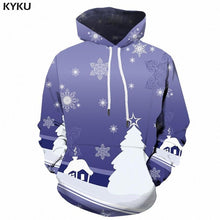 Load image into Gallery viewer, KYKU Christmas Hoodies Men Sweatshirt Red Hip Hop 3d Print Hoodie Xmas Snowflake Sweatshirt Pullover Hooded Funny Mens Clothing