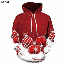 Load image into Gallery viewer, KYKU Christmas Hoodies Men Sweatshirt Red Hip Hop 3d Print Hoodie Xmas Snowflake Sweatshirt Pullover Hooded Funny Mens Clothing