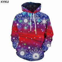 Load image into Gallery viewer, KYKU Christmas Hoodies Men Sweatshirt Red Hip Hop 3d Print Hoodie Xmas Snowflake Sweatshirt Pullover Hooded Funny Mens Clothing
