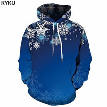 Load image into Gallery viewer, KYKU Christmas Hoodies Men Sweatshirt Red Hip Hop 3d Print Hoodie Xmas Snowflake Sweatshirt Pullover Hooded Funny Mens Clothing
