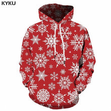 Load image into Gallery viewer, KYKU Christmas Hoodies Men Sweatshirt Red Hip Hop 3d Print Hoodie Xmas Snowflake Sweatshirt Pullover Hooded Funny Mens Clothing