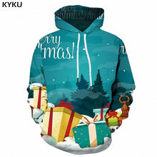 Load image into Gallery viewer, KYKU Christmas Hoodies Men Sweatshirt Red Hip Hop 3d Print Hoodie Xmas Snowflake Sweatshirt Pullover Hooded Funny Mens Clothing