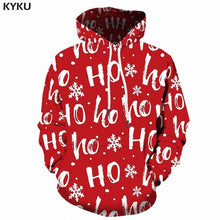 Load image into Gallery viewer, KYKU Christmas Hoodies Men Sweatshirt Red Hip Hop 3d Print Hoodie Xmas Snowflake Sweatshirt Pullover Hooded Funny Mens Clothing
