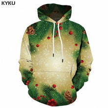 Load image into Gallery viewer, KYKU Christmas Hoodies Men Sweatshirt Red Hip Hop 3d Print Hoodie Xmas Snowflake Sweatshirt Pullover Hooded Funny Mens Clothing
